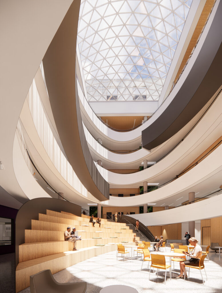 Designs for the New Vic emphasize the use of natural light and interiors that will encourage informal meetings and interactions (Image: Diamond Schmitt/Lemay Michaud Architectes)