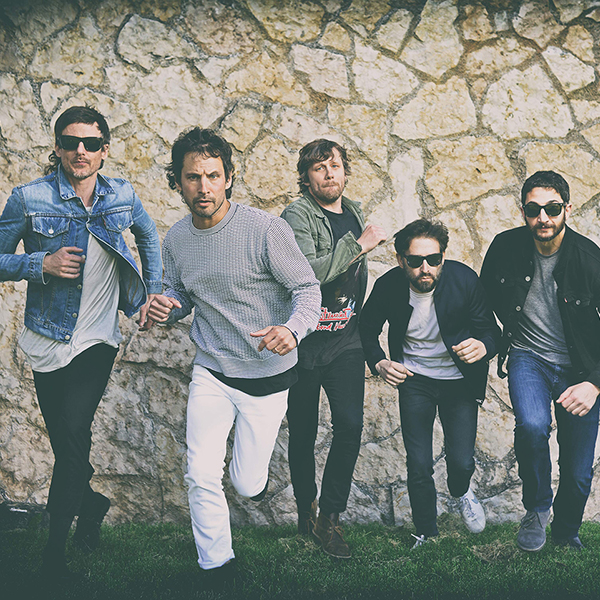 Sam Roberts (second from left) and the members of the Sam Roberts Band (Photo: Dave Gillespie)