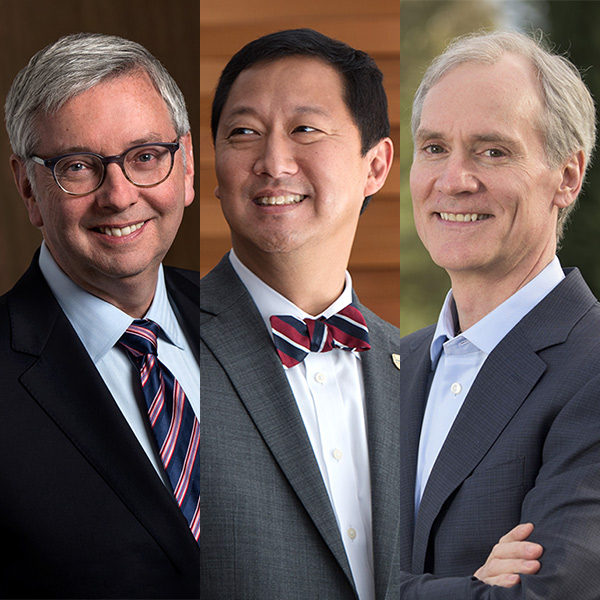 Composite image of Stephen Toope, Santa Ono and Marc Tessier-Lavigne