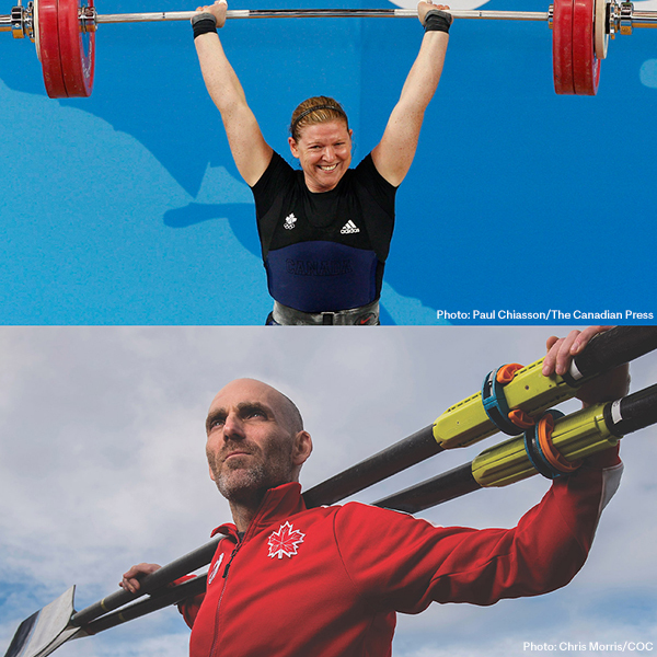 Rower Douglas Vandor and weightlifter Jeane Lassen